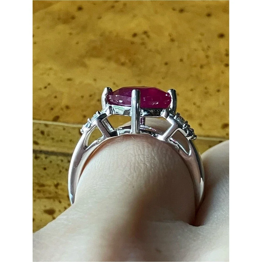 Mahaleo Ruby Sterling Silver Ring Size 8